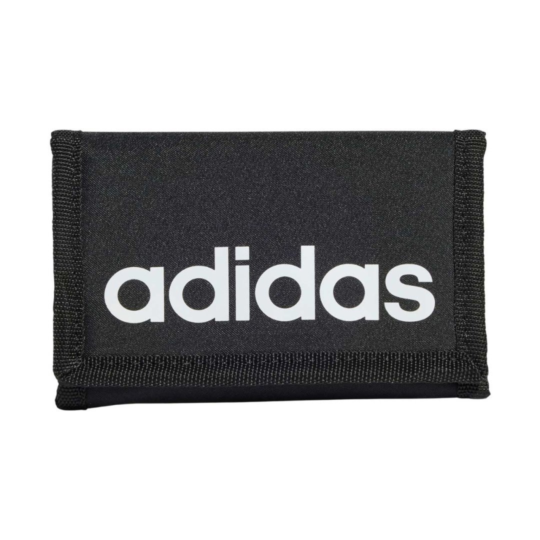 Portfel Sportowy Wallet Adidas Linear Rozkładany Na Rzep Czarny Je8346