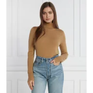 Swetry damskie - BOSS BLACK Wełniany golf Fasecta | Regular Fit - miniaturka - grafika 1