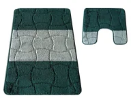 Dywaniki łazienkowe - Zielone dywaniki pod prysznic i toaletę S9-D48 - miniaturka - grafika 1