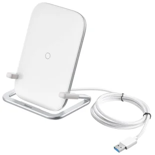 Baseus Rib bezprzewodowa indukcyjna ładowarka Qi 15W z podstawką biały (WXPG-02) hurtel-56471-0 - Ładowarki do telefonów - miniaturka - grafika 22