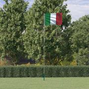 Flagi i akcesoria - Lumarko Flaga Włoch z masztem, 5,55 m, aluminium - miniaturka - grafika 1