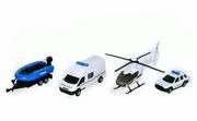 Samochody i pojazdy dla dzieci - Teama TOYS zestaw pojazdów ratunkowych skala 1:48 białe - miniaturka - grafika 1