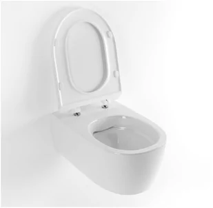 Excellent Doto podwieszana 48,5x36,5 cm krótka z deską biała CEEX.1404.485.WH - Miski WC - miniaturka - grafika 1