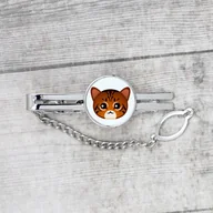 Spinki do mankietów i krawatów - Kot Toyger Spinka do krawata Męska biżuteria - miniaturka - grafika 1