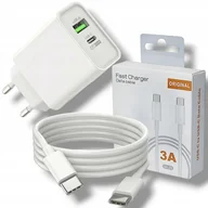 Ładowarki do telefonów - SZYBKA ŁADOWARKA SZYBKO ŁADUJĄCA typu USB typ C QC3.0+ KABEL USB-C TYP-C 2M - miniaturka - grafika 1