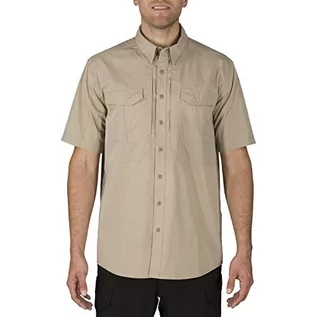 Koszule męskie - 5.11 Taktyczna męska koszula Stryke z krótkim rękawem profesjonalna zapinana na guziki, elastyczna tkanina taktyczna, styl 71354 - grafika 1