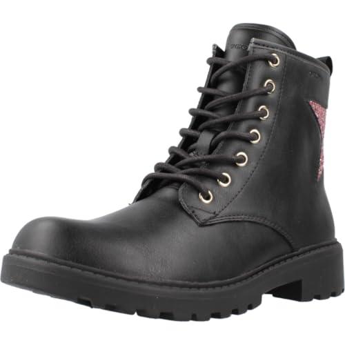 Geox J Casey Girl G, Botki dla dziewczynek, Black Lt Rose, 34 EU