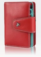 Portfele - Visconti Portfel Damski Skórzany Mulikolor SP31 - Czerwony Multi - miniaturka - grafika 1