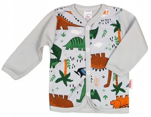 KAFTANIK koszulka ROZPINANY, DINOZAURY, 80 KLEKLE - Kaftaniki dla niemowląt - miniaturka - grafika 1