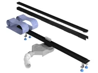 Odpływy liniowe - Odpływ Liniowy Z Rusztem Do Wyklejenia Płytką Profil Design Water-Tech Slim Czarny 80Cm - miniaturka - grafika 1