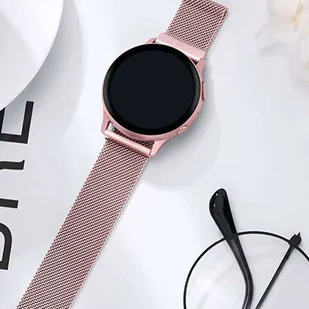 Bransoleta Uniwersalna Alogy Milanese Magnetic Strap Pasek z magnesem do smartwatcha 22mm Różowy - Akcesoria do smartwatchy - miniaturka - grafika 4