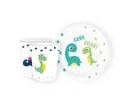 Dekoracje i nakrycia stołu na imprezę - Zestaw urodzinowy Wesołe Dinozaury - 24 szt. - miniaturka - grafika 1