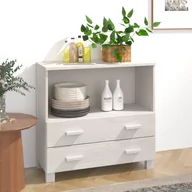 Regały - Lumarko Regał, biały, 85x35x80 cm, drewno sosnowe - miniaturka - grafika 1