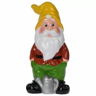 Pozostałe ozdoby ogrodowe - Figurka ogrodowa krasnal kolorowy 20 cm - żółta czapka kod: O-339090-Z - miniaturka - grafika 1