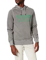 Bluzy męskie - camel active Męska bluza z kapturem, szary (Stone Grey), S - miniaturka - grafika 1