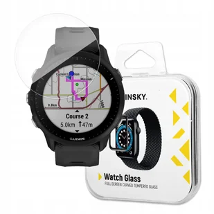 Szkło hartowane 9H na cały ekran Garmin Forerunner 955 z czarną ramką Full - Akcesoria do smartwatchy - miniaturka - grafika 1