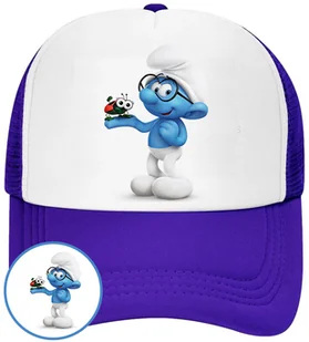 CZAPKA Z DASZKIEM SMERFY DLA DZIECI NA LATO NIEBIESKA BEJSBOLÓWKA - Czapki i chusty sportowe męskie - miniaturka - grafika 1