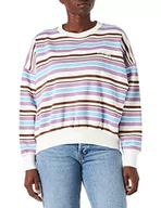 Bluzy damskie - Wrangler Bluza damska z paskami, Orchid Mist, X-Small - miniaturka - grafika 1