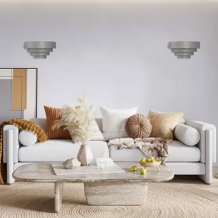 Luminex Kinkiet Levin ze stalowym kloszem, szary - Lampy ścienne - miniaturka - grafika 1