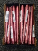 Świece - świeca 5 sztuk czerwona świateczna 25cm - miniaturka - grafika 1