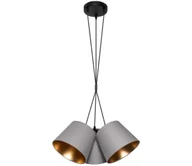 Lampy sufitowe - Żyrandol na lince ZOMA 3xE27/60W/260V szary/miedź - miniaturka - grafika 1