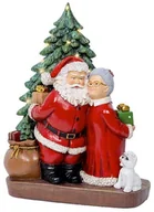 Ozdoby bożonarodzeniowe - Figurka świąteczna ciepły biały LED Mikołaj 24,5cm - miniaturka - grafika 1