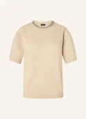 Bluzki damskie - Joop! Dzianinowa Bluzka Krissi Z Kamieniami Ozdobnymi beige - miniaturka - grafika 1