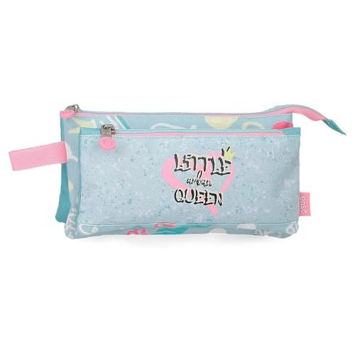 Enso Little Urban Queen Trójka walizka Niebieski 22x12x5 cms Poliester, Niebieski, 22x12x5 cms, Potrójne etui