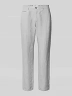 Spodnie męskie - Spodnie lniane z kieszeniami z tyłu - miniaturka - grafika 1