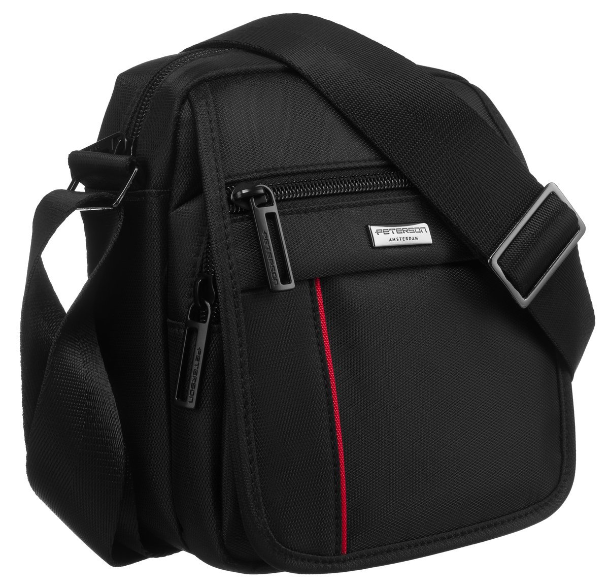 Torba męska na ramię listonoszka crossbody polietser Peterson, czarny