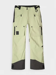 Damskie spodnie snowboardowe 4F 4FWAW24TFTRF701 - zielone - Spodnie narciarskie - miniaturka - grafika 1