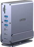 Stacje dokujące i replikatory portów - Stacja/replikator Unitek Universal DisplayLink Triple 4K USB-C/Thunderbolt D1135AGY01 - miniaturka - grafika 1