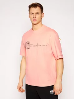 Koszulki męskie - Puma T-Shirt MICHAEL LAU 2Long 530362 Różowy Loose Fit - grafika 1