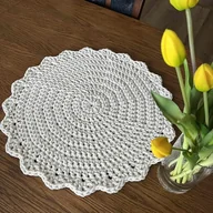 Ławy i stoliki kawowe - Podkładka ze sznurka na stolik kawowy 50cm - miniaturka - grafika 1