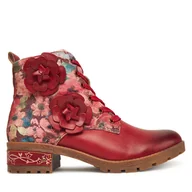 Botki damskie - Trzewiki Laura Vita Cocrailo 47 Czerwony - miniaturka - grafika 1