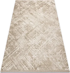 Dywan DUKE 51541 beż - Geometryczny, strukturalny, bardzo miękki, frędzle beżowy 80x150 cm - Dywany - miniaturka - grafika 1