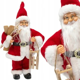 Mikołaj pluszowy czerwony 30 cm - Ozdoby bożonarodzeniowe - miniaturka - grafika 9