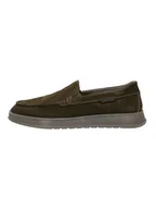 Półbuty męskie - Bugatti Skórzane slippersy w kolorze khaki - miniaturka - grafika 1