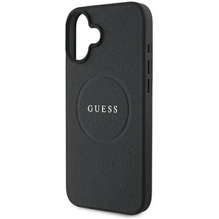Guess GUHMP16MPGHSMMK iPhone 16 Plus 6.7" czarny/black hardcase Grained Gold Ring MagSafe - Etui i futerały do telefonów - miniaturka - grafika 1