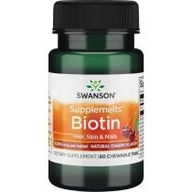 Włosy, skóra, paznokcie - SWANSON Biotyna 5mg 60tab do ssania - suplement diety - miniaturka - grafika 1