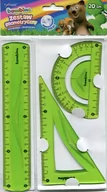 Przybory szkolne - Bambino Zestaw geometryczny 20cm flexi niełamliwy i bezpieczny - miniaturka - grafika 1