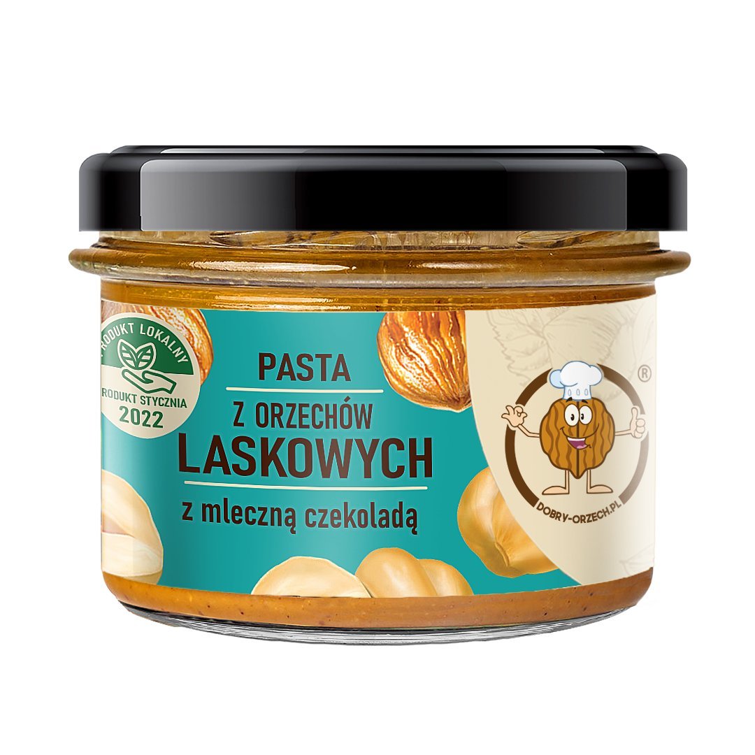 Pasta z orzechów laskowych z mleczną czekoladą 270g
