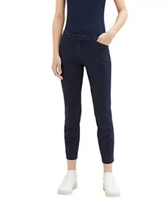 Spodnie damskie - TOM TAILOR Damskie spodnie materiałowe Mia Slim Fit Basic, 10668 - Sky Captain Blue, 38W / 28L - grafika 1