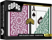 Gry karciane - Karty do pokera Copag green/burgundy 2szt - miniaturka - grafika 1