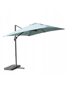 Duży parasol ogrodowy z wysięgnikiem bocznym stelażem MEVEN 250x250 cm - Parasole ogrodowe - miniaturka - grafika 1