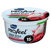 Kefiry, jogurty, maślanki - Valio Profeel Wysokobiałkowy jogurt warstwowy z sosem o smaku truskawki i maliny 160 g - miniaturka - grafika 1