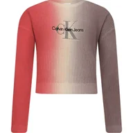 Swetry dla dziewczynek - CALVIN KLEIN JEANS Sweter | Relaxed fit - miniaturka - grafika 1