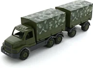 Samochody i pojazdy dla dzieci - Polesie Samochd z burtami wojskowy z przyczep w siatce - 49209 - miniaturka - grafika 1