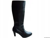 Kozaki damskie - BnW Kozaki czarne na wymiar zamek słupek 8 cm - miniaturka - grafika 1