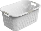 Kosze na bieliznę - Biały plastikowy kosz na pranie 40 l Country – Rotho - miniaturka - grafika 1